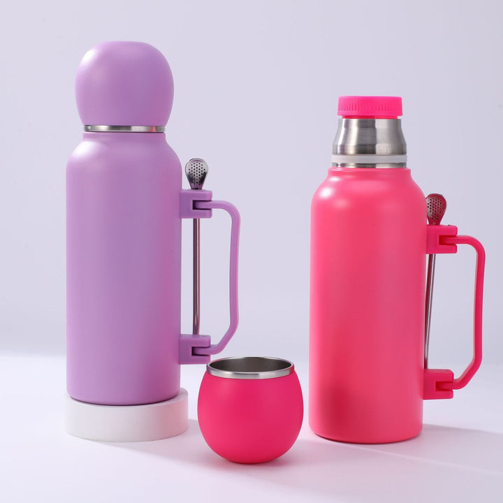 Women practical insulated bottle with integrated tea strainer Kalsten