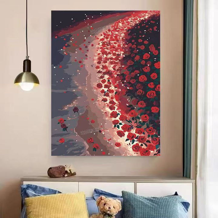 Heart and Floral Swirl Canvas Artwork Kalsten