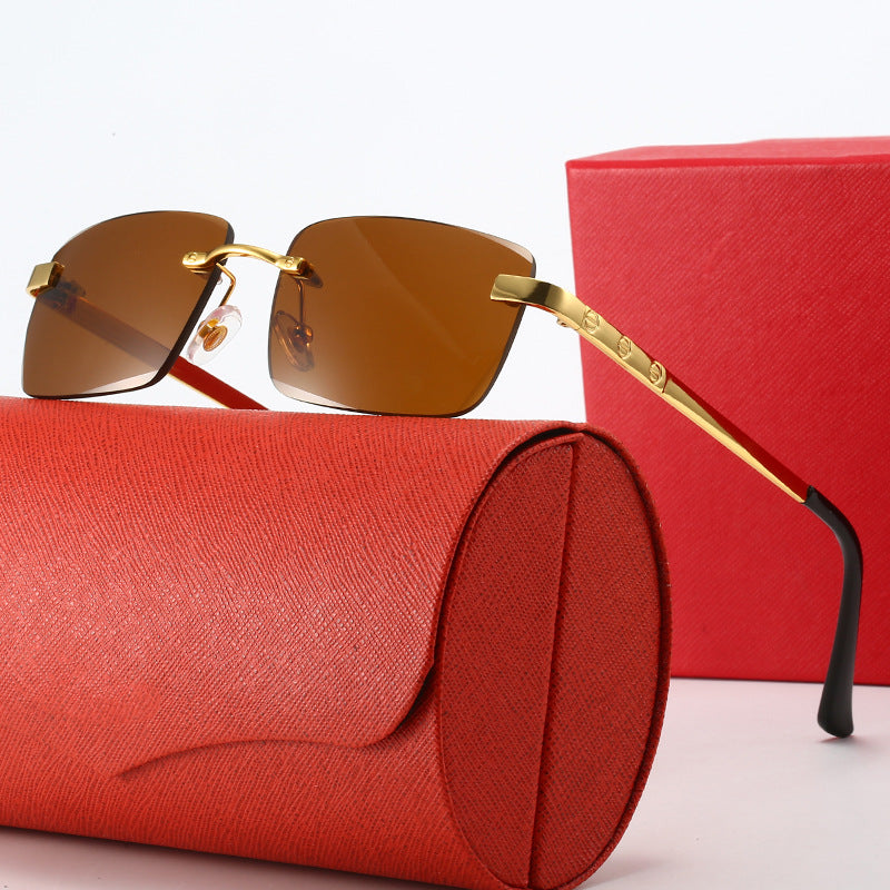 Women's fashionable sunglasses in elegant rectangular design with high-quality metal frame Kalsten