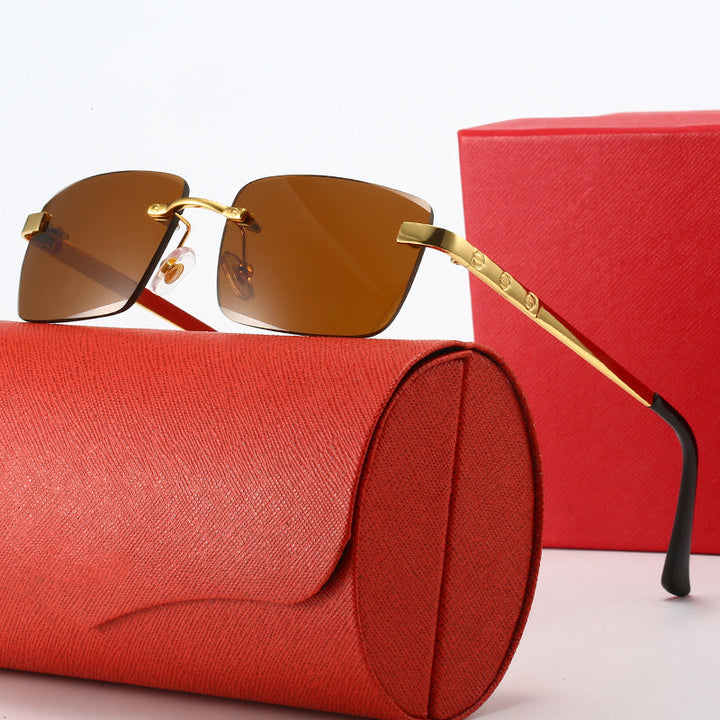 Women's fashionable sunglasses in elegant rectangular design with high-quality metal frame Kalsten