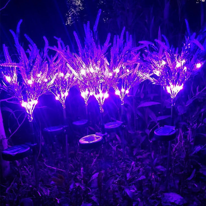 Solar LED Faux Lavender Garden Stake Lights Kalsten