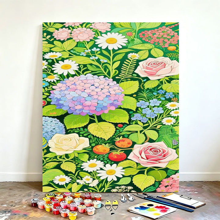 DIY Floral Canvas Painting Kit Kalsten
