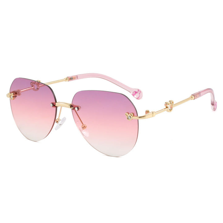 Women's lightweight geometric sunglasses with unique frame and mirrored lenses Kalsten