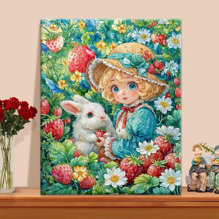Whimsical Strawberry Garden Canvas Art Kalsten