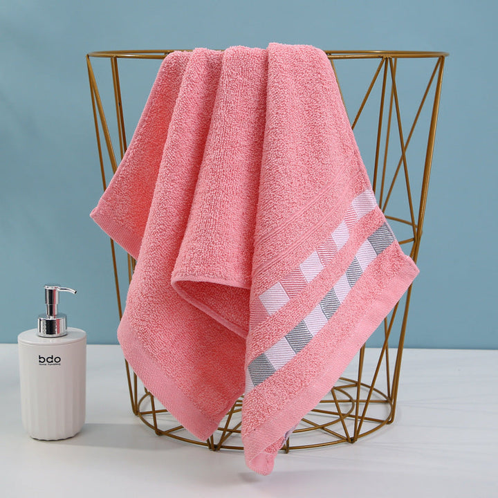 Terry Bath Towel With Luxurious Check Pattern Kalsten