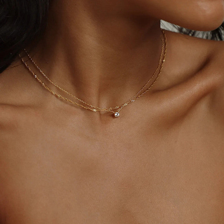 Layered Gold Necklace Kalsten
