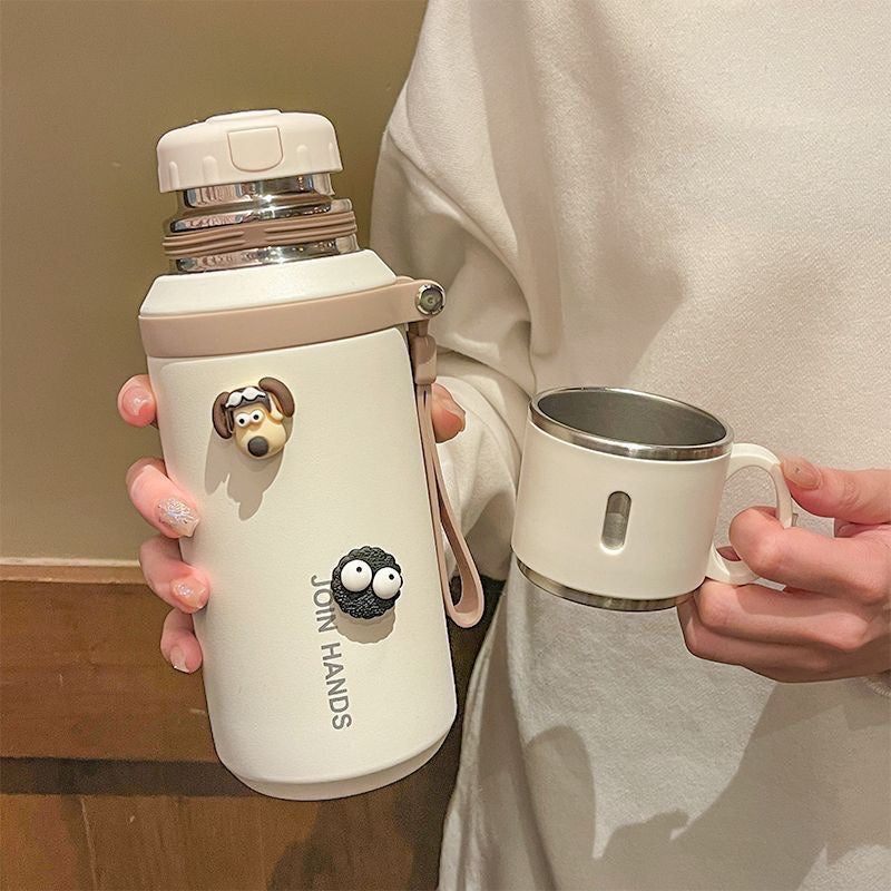 Women's Insulated Stainless Steel Water Bottle with Anti-Slip Grip Kalsten