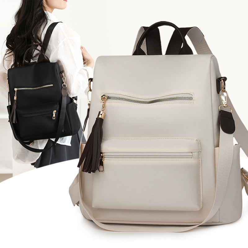 Elegant Multi-Pocket Backpack with Detachable Strap Kalsten