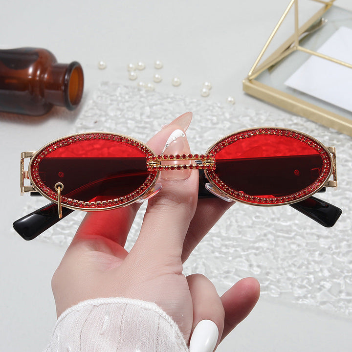 Women extravagant fashionable sunglasses with rhinestone-adorned frame Kalsten