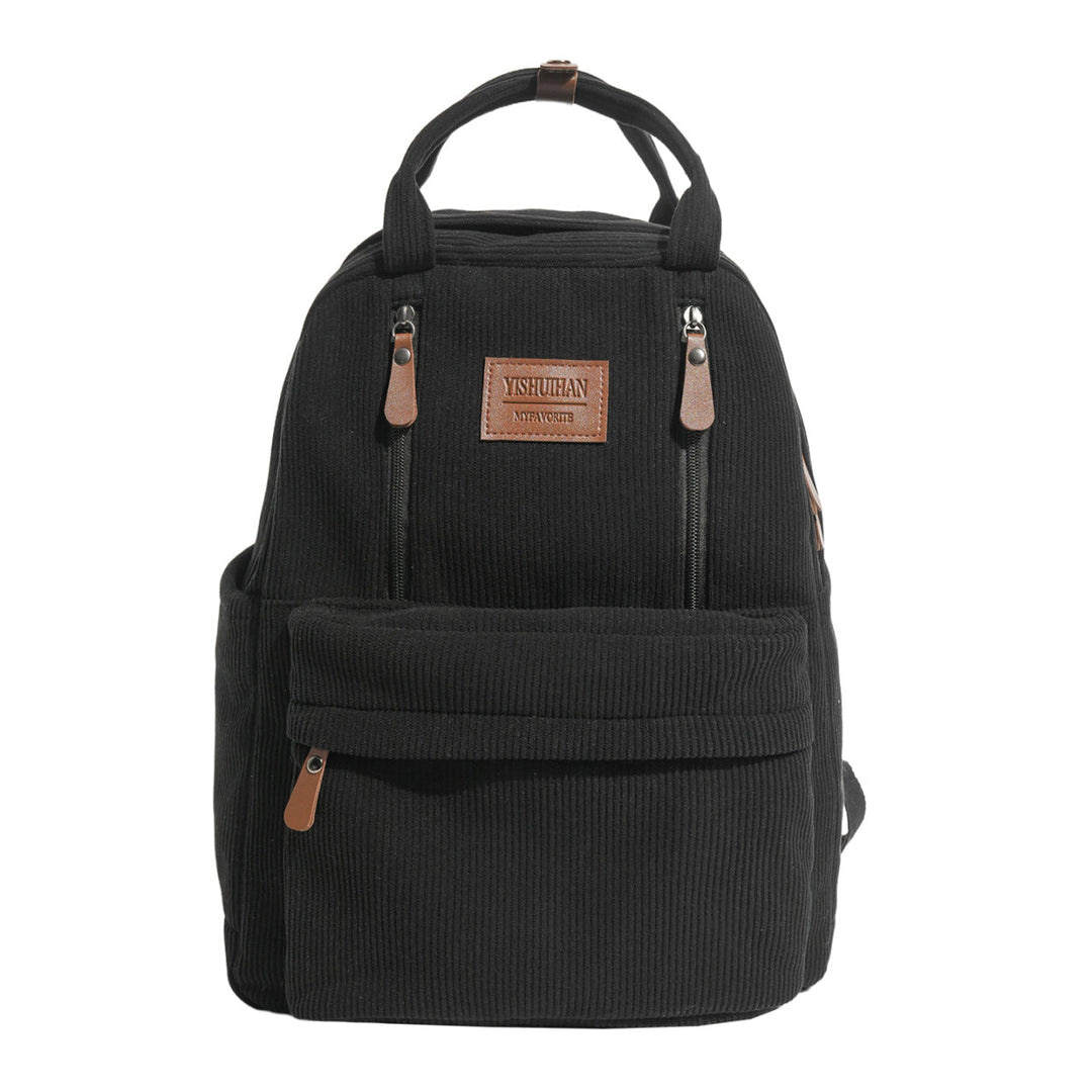 Corduroy Textured School Backpack Kalsten