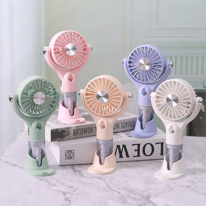 Unisex Portable Fog Fan with USB Charging Function and Flexible Tilt Mechanism Kalsten