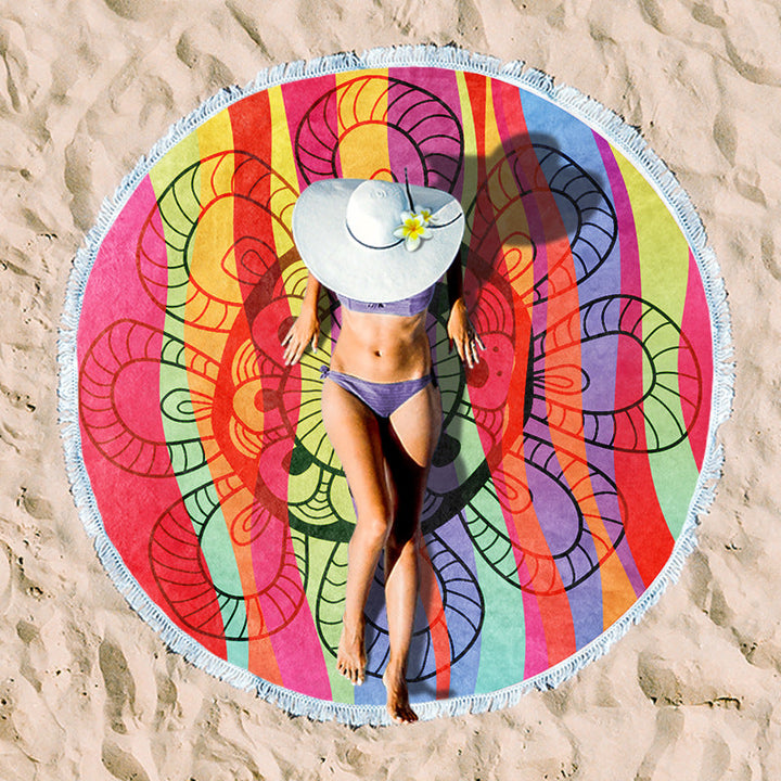 Rundstrand towel with unique sunset design Kalsten
