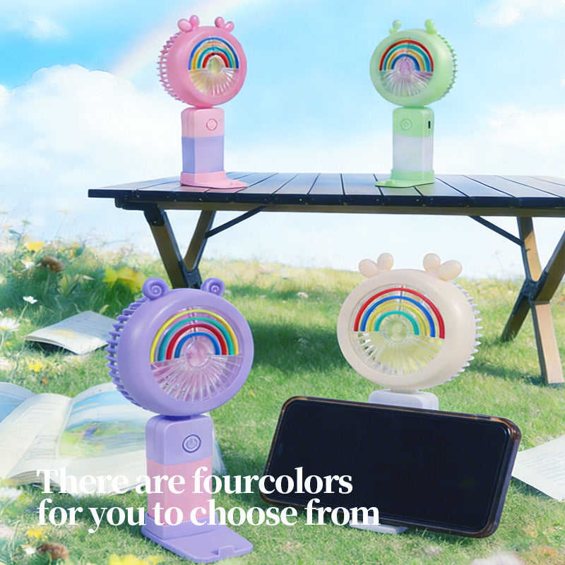 Unisex Portable Hand Fan with Colorful LED Light Effects Kalsten
