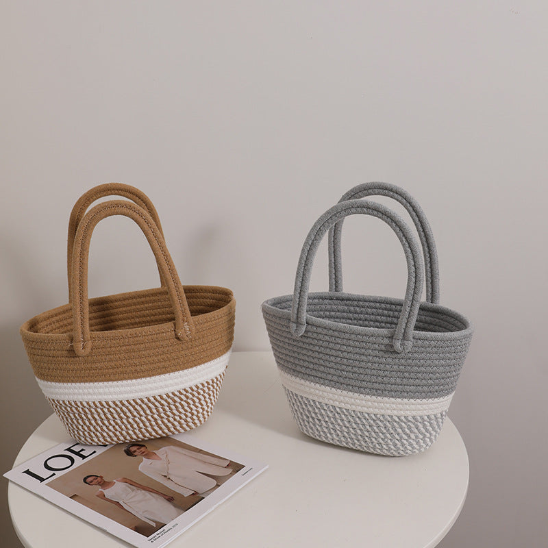 Handmade basket bag with modern accents Kalsten
