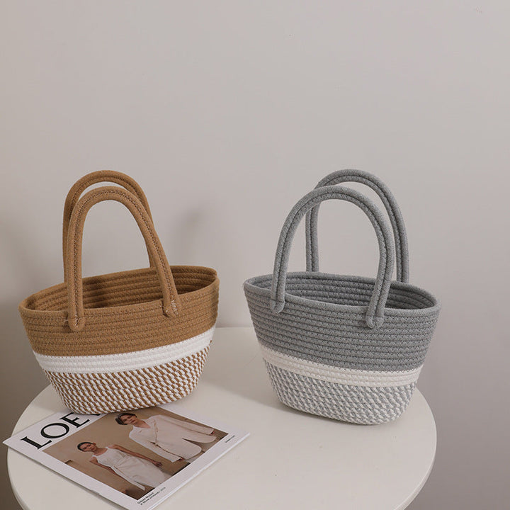 Handmade basket bag with modern accents Kalsten