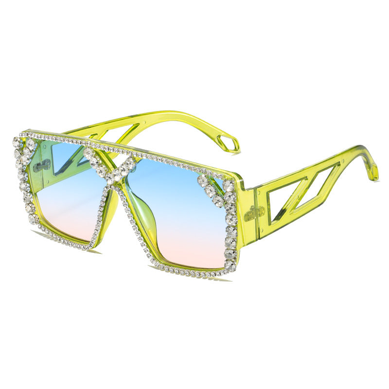 Women's Glamorous Oversized Sunglasses with Sparkling Frame and UV Protection Kalsten