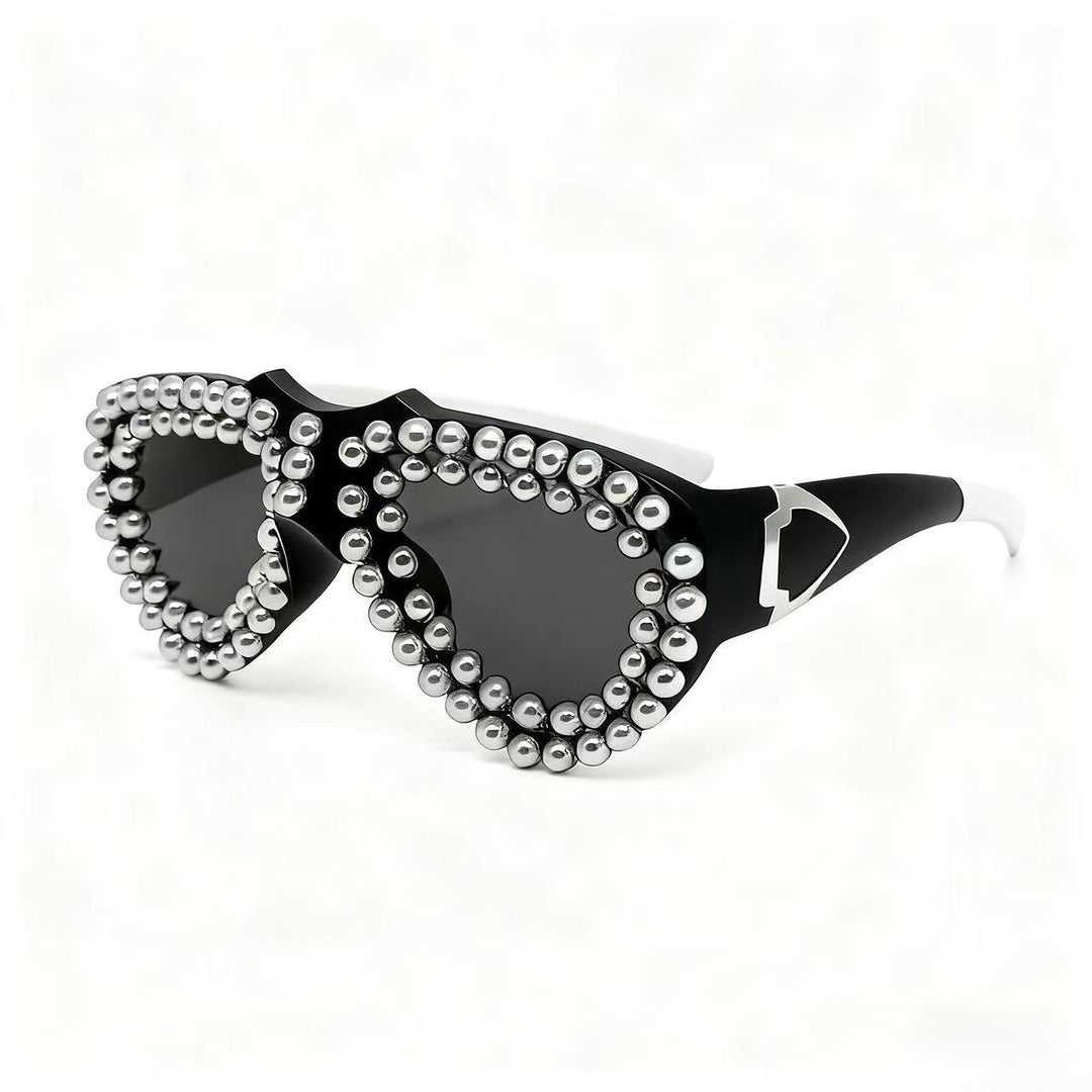 Ladies fashionable heart sunglasses with rhinestone embellished frame Kalsten