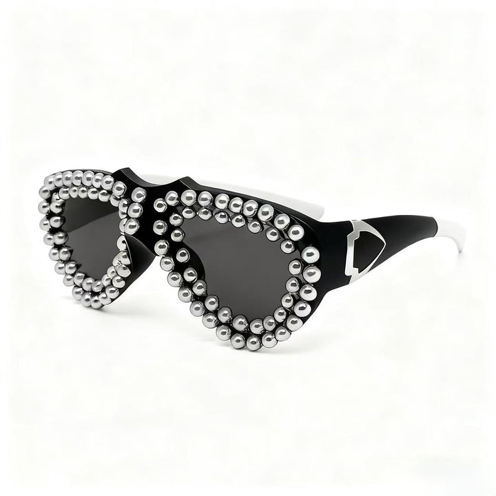 Ladies fashionable heart sunglasses with rhinestone embellished frame Kalsten
