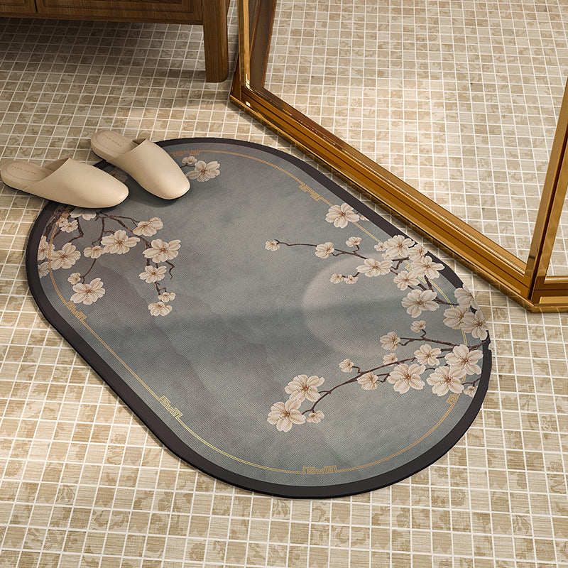 Ornate Floral Shower Mat Kalsten