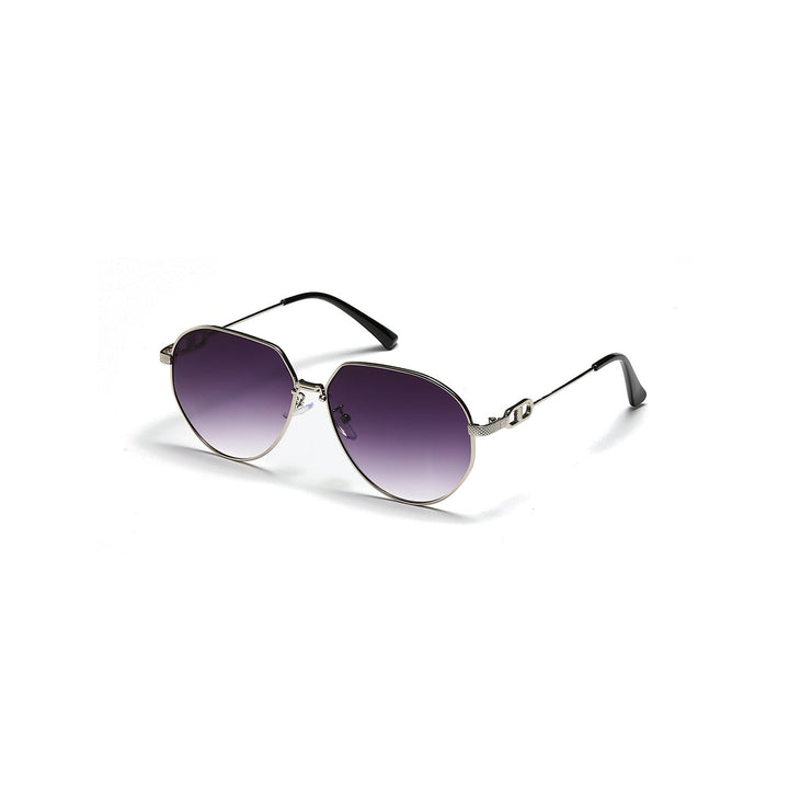 Ladies stylish oval sunglasses with fashionable metal frame Kalsten