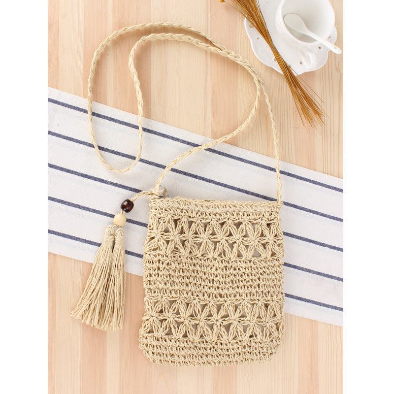 Macrame Crossbody Bag with Playful Tassel Detail Kalsten