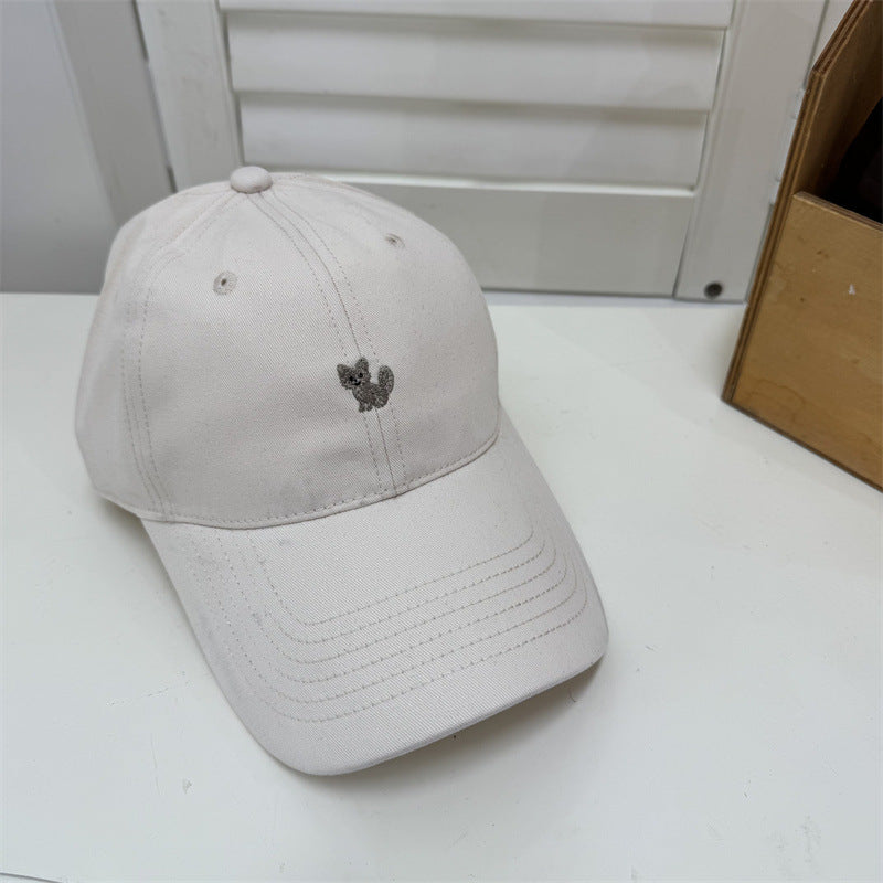 Women's Playful Embroidered Cat Cap Kalsten