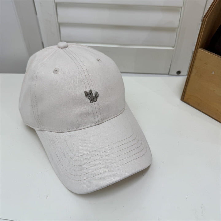 Women's Playful Embroidered Cat Cap Kalsten