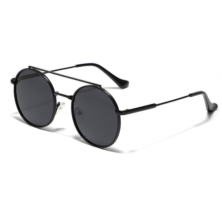 Women's round sunglasses with stylish metal frame Kalsten