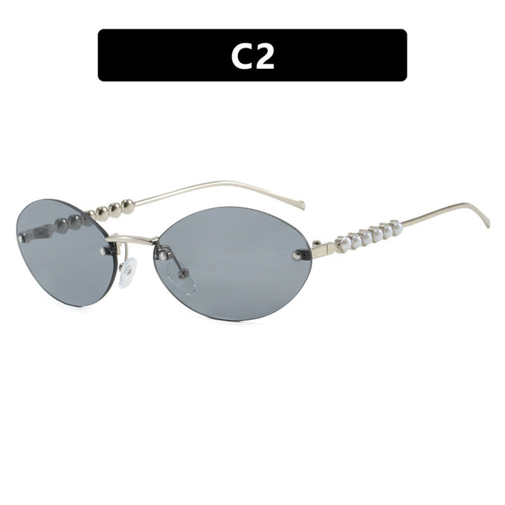 Women's stylish oval sunglasses with elegant embellishments Kalsten