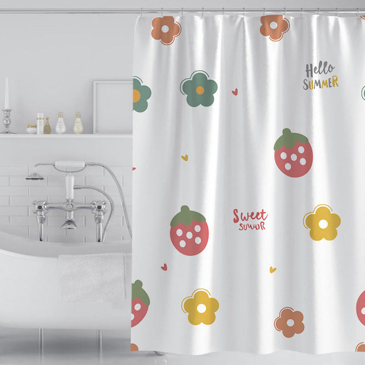 Women's Playful Summer-Themed Shower Curtain Kalsten