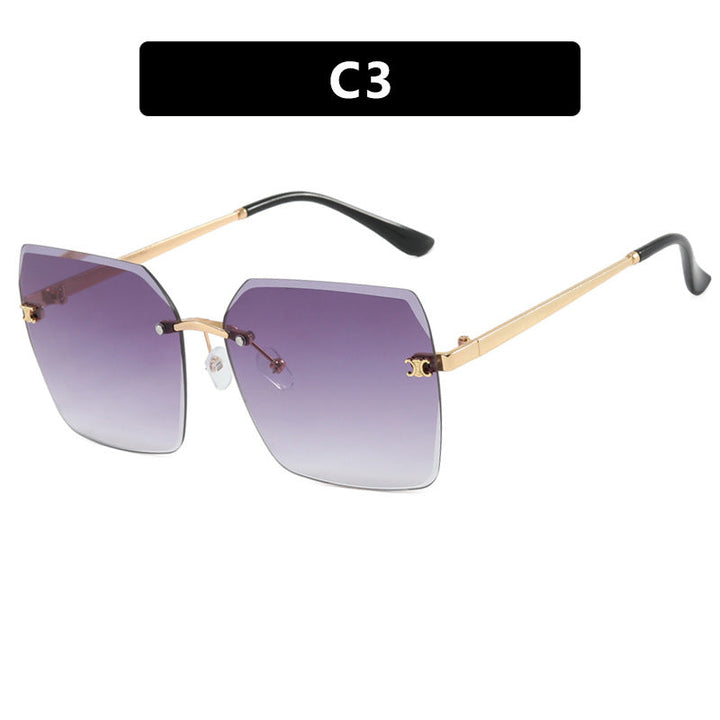 Women's square sunglasses in modern design with delicate metal frame Kalsten