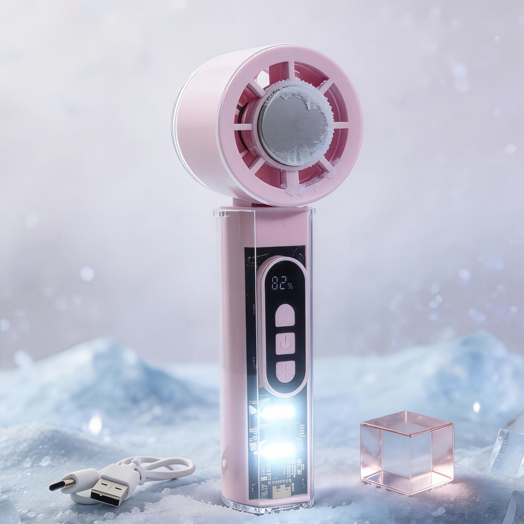Unisex portable USB hand fan with battery and mist function Kalsten