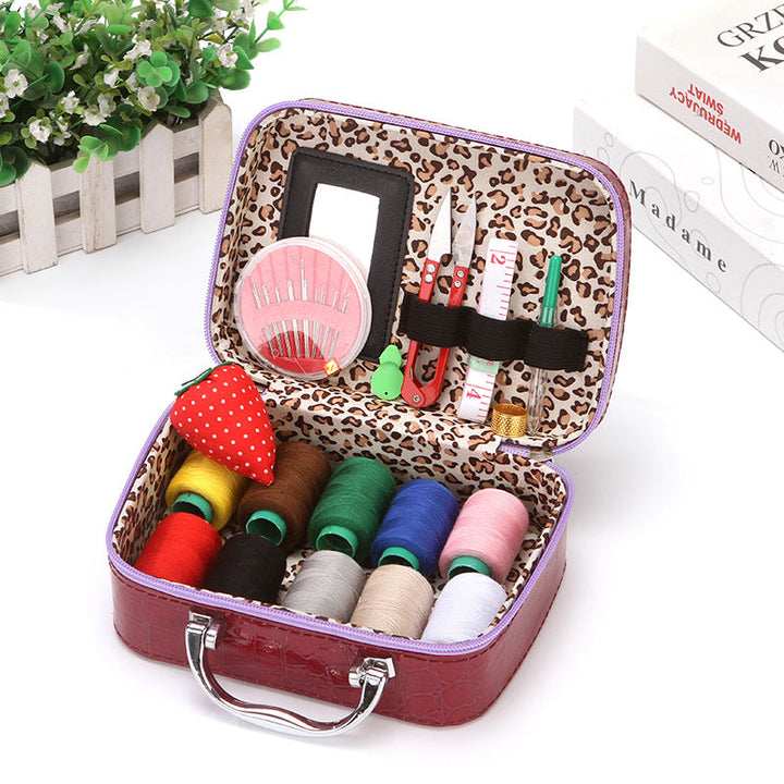Kalsten | CraftVault Portable Sewing Kit in Faux Leather Case