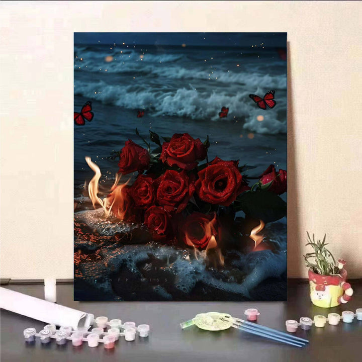 Floral Fantasy Paint by Numbers Wall Art Kalsten