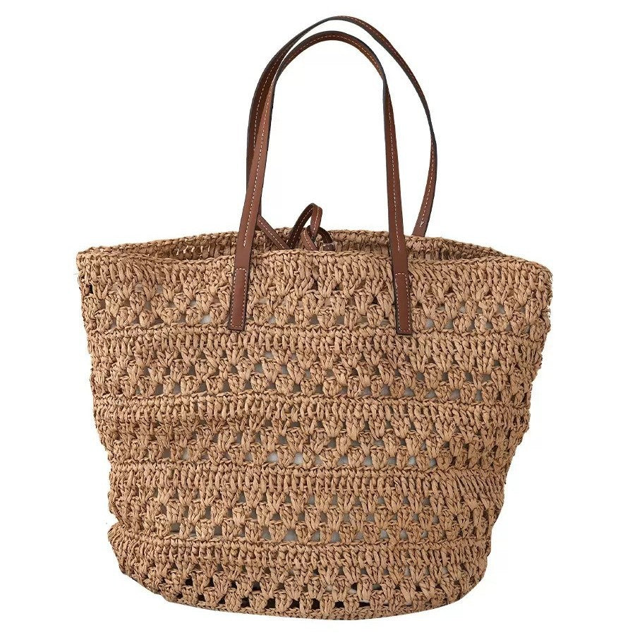 Large Basket Shopper Made of Handwoven Natural Material Kalsten