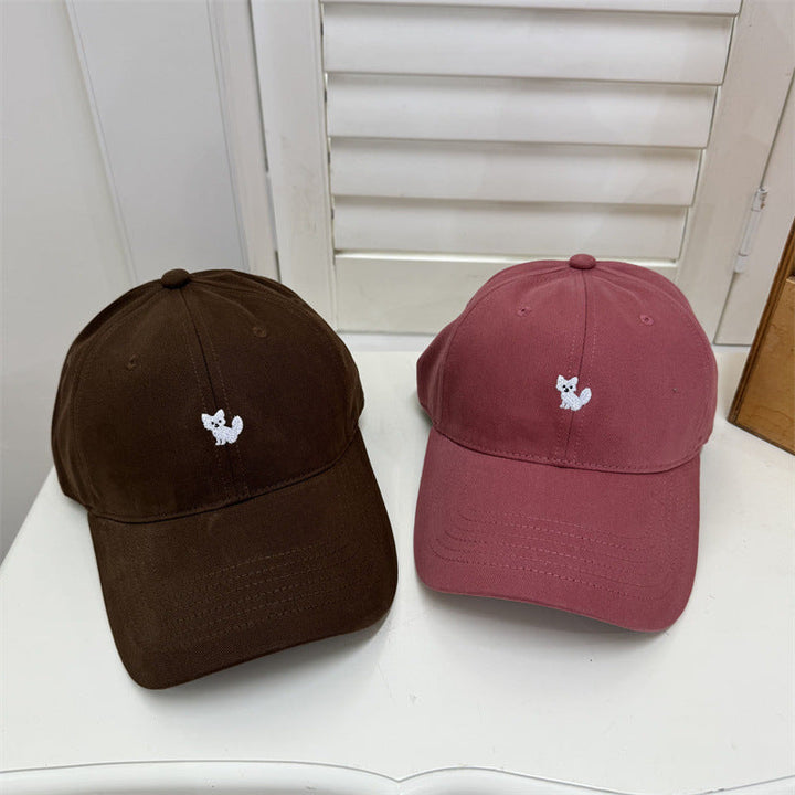 Women's Playful Embroidered Cat Cap Kalsten
