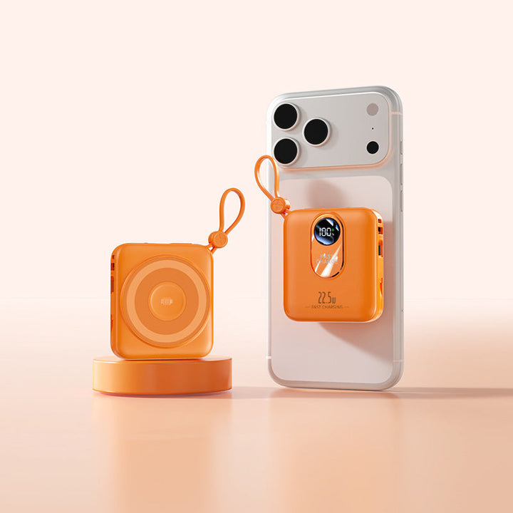 Portable Mini Powerbank with Fast Induction Charging Function and Smart LED Display Kalsten