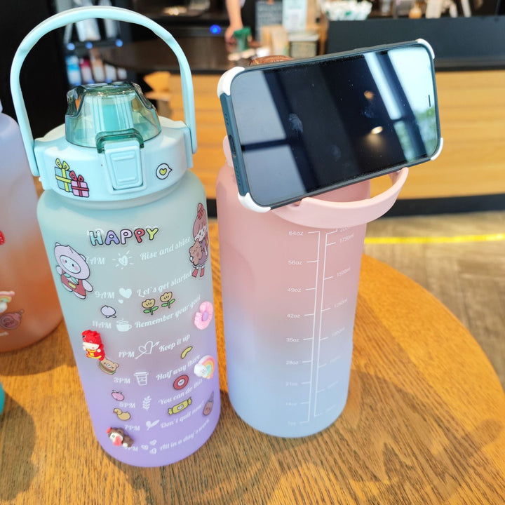 Women's Motivating Water Bottle with Interactive Sticker Set Kalsten