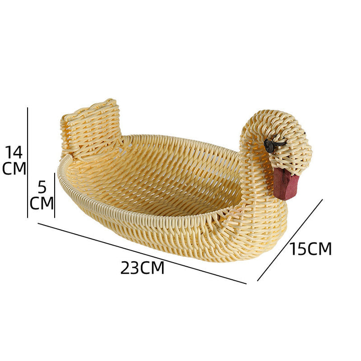 Decorative Woven Duck-Shaped Storage Basket Kalsten