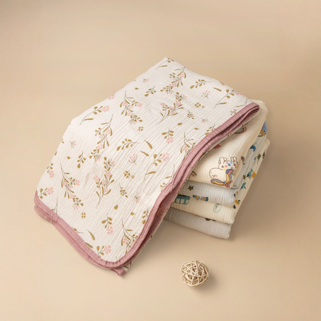 Soft Cotton Vehicle Print Muslin Blanket kalsten