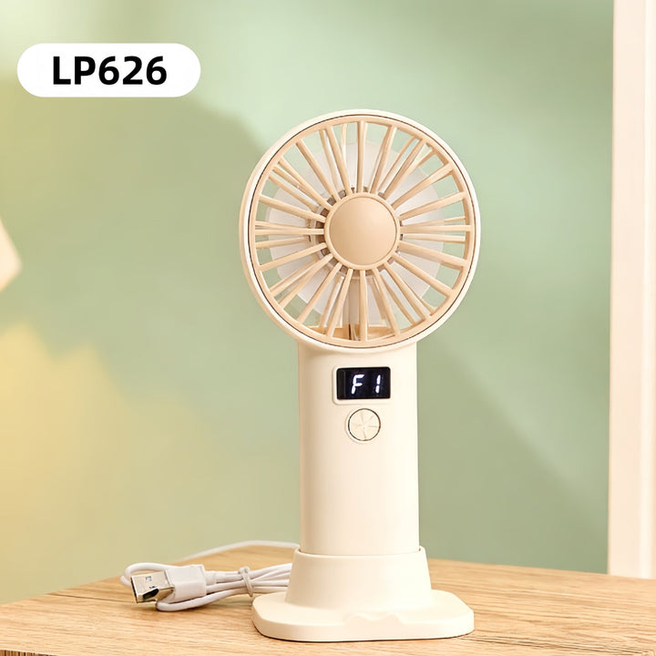 Ladies Portable Hand Fan with Digital Speed Display Kalsten