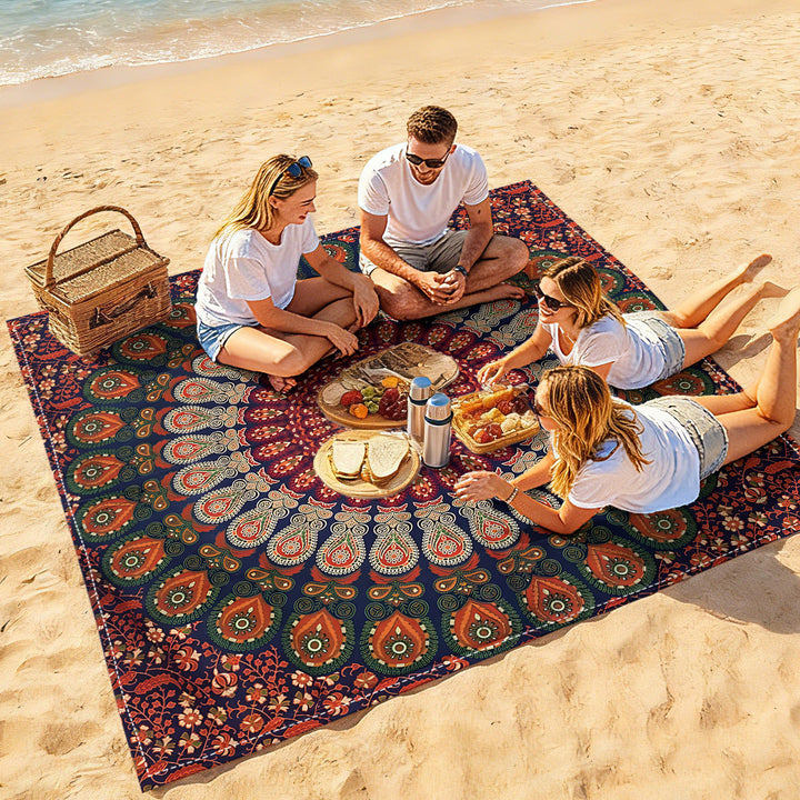 Mandala Design Beach Mat Kalsten