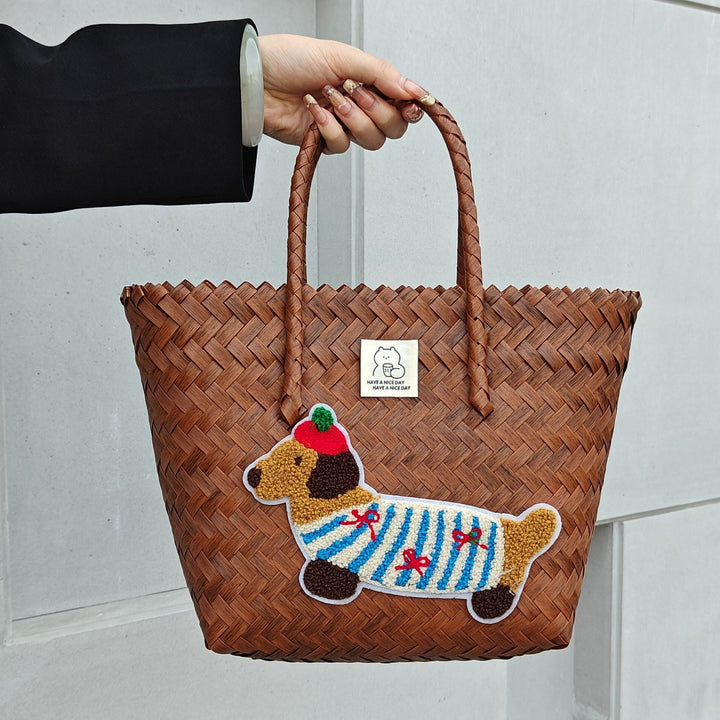 Handcrafted Basket Bag Made of High-Quality Material Kalsten