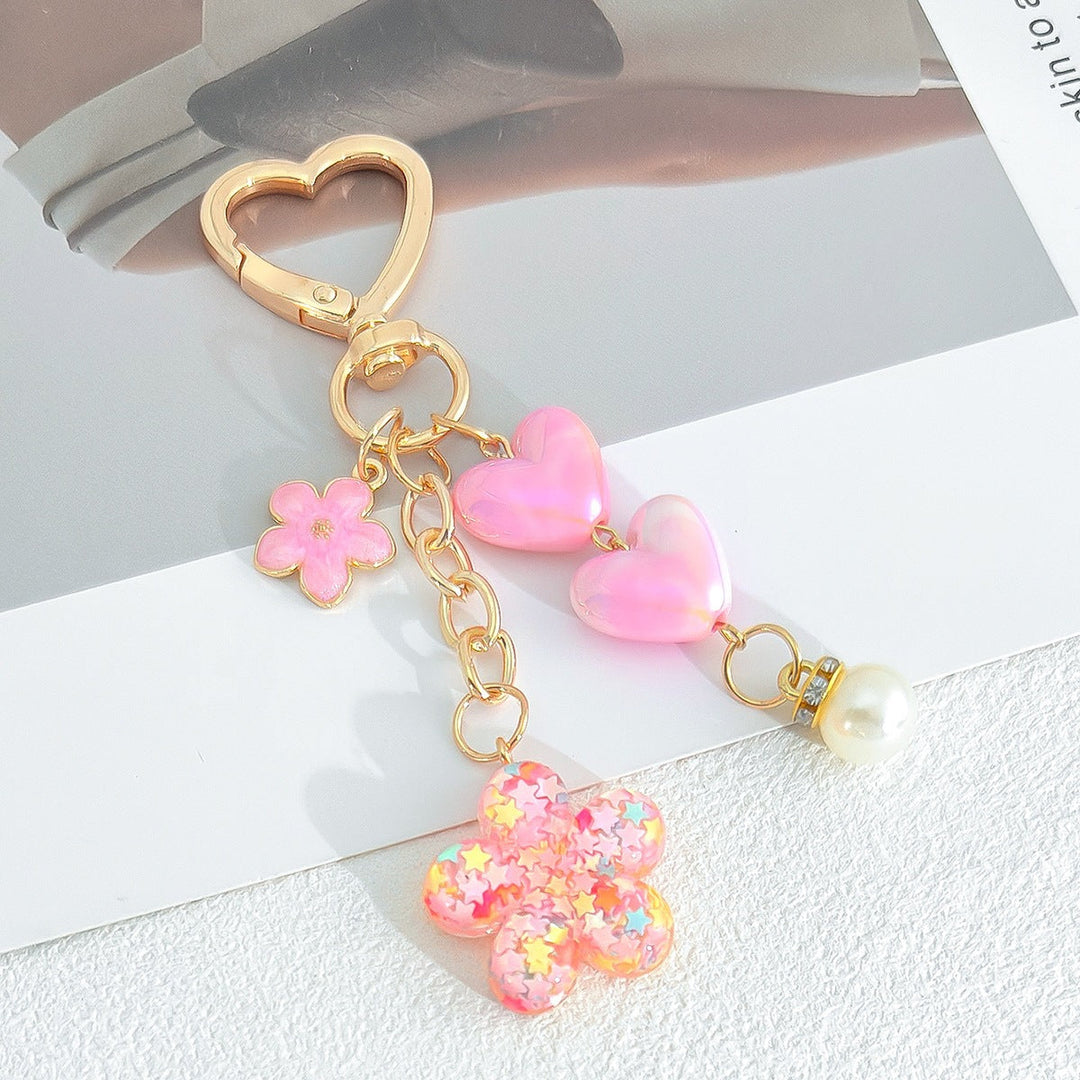 Playful keychain with hearts and flower motif Kalsten
