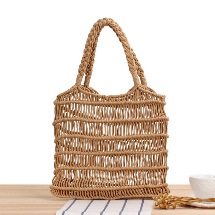 Fashionable Braided Tote Bag with Inner Pouch Kalsten