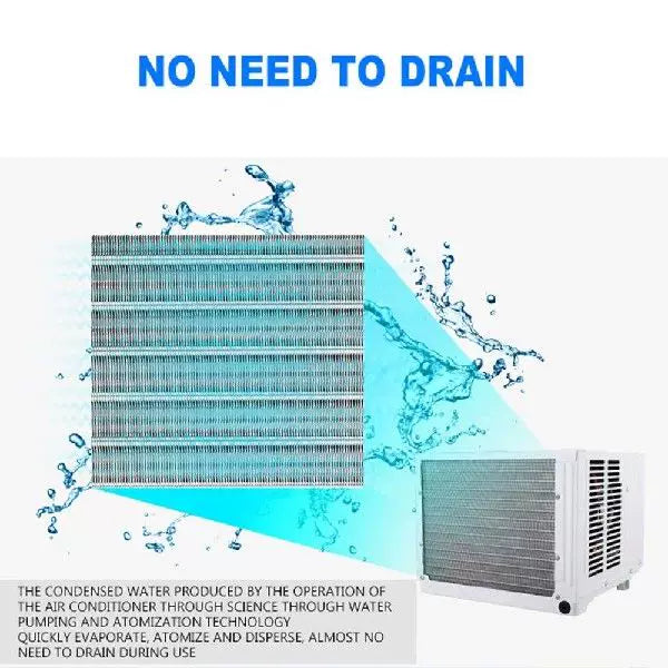 Unisex universal size compact high-efficiency window air conditioner with digital thermostat and adjustable louvers Kalsten