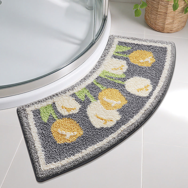 Floral Design Memory Foam Bath Mat Kalsten