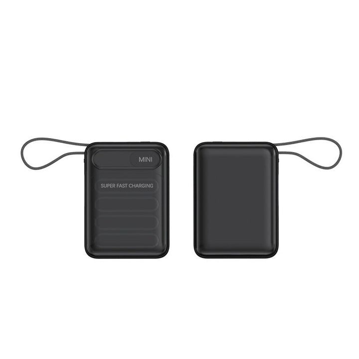 Portable power bank with integrated fast charging cables and digital charging status indicator Kalsten