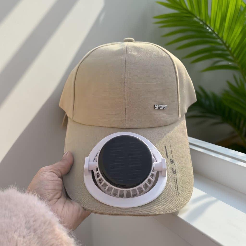 Portable solar-powered USB-C fan with digital battery indicator Kalsten