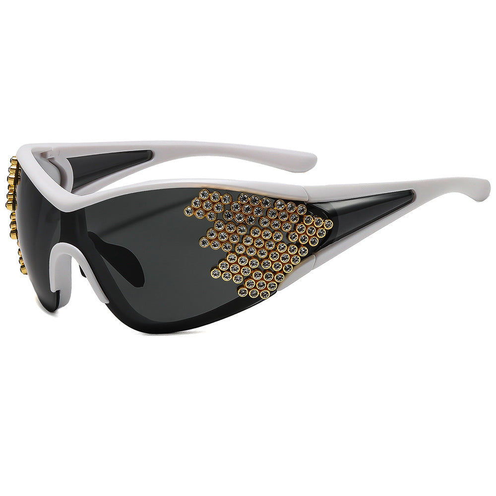 Ladies sporty sunglasses with sparkling decor Kalsten